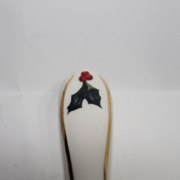 Price drop vtg Lenox American by design winter greetings cake server - Picture 3 of 6